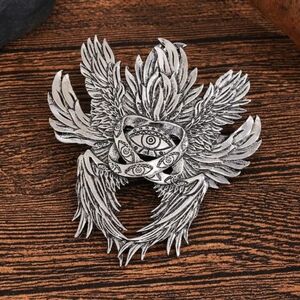 NEW Silver Winged  Angel  Hair Brooch